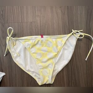 OP Women’s Yellow and White Polka Dot Bikini Bottom size XL
